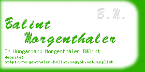 balint morgenthaler business card